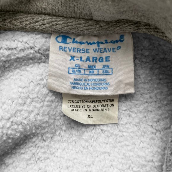 Champion Women's Reverse Weaved Hoodie, Grey, X-Large - Picture 8 of 10